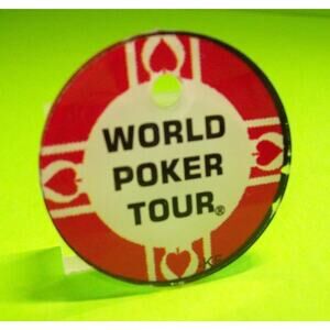 World Poker Tour Pinball Machine Plastic Game Logo Keychain Original UNUSED